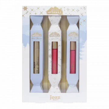 Winter Sparkle Coffret Trio Crackers  Mascara, Huile à Lèvres & Rouge à Lèvres - Jozz Beauty - Maquillage - Visuel 1