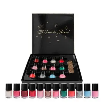 Winter Sparkle Coffret Collection Time to Shine 12 Vernis à Ongles - Jozz Beauty - Maquillage - Visuel 1