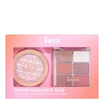 Divine Radiance Duo Highlighter et Palette de Fards à Paupières  - Jozz Beauty - Maquillage - Visuel 1