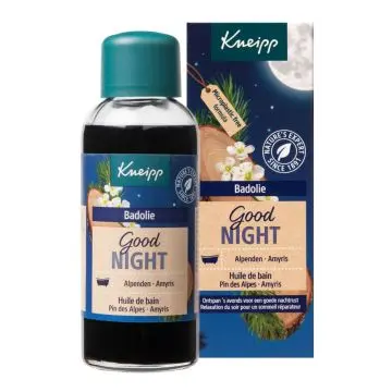 Huile de Bain Good Night Pin des Alpes - Amyris 100ml - Kneipp - Soin - Visuel 1 Huile de Bain Good Night Pin des Alpes - Amyris 100ml - Kneipp - Soin - Visuel 1