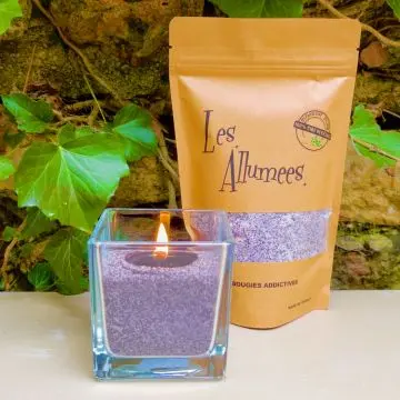 SERIE KRAFT GREEN LINE SABLE DE BOUGIE VEGETAL COULEUR GRIS INDUSTRIEL - 250g - Les Allumées - Accessoire - Visuel 1