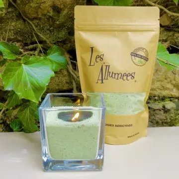 SERIE KRAFT GREEN LINE SABLE DE BOUGIE VEGETAL COULEUR VERT CELADON - 250g - Les Allumées - Accessoire - Visuel 1