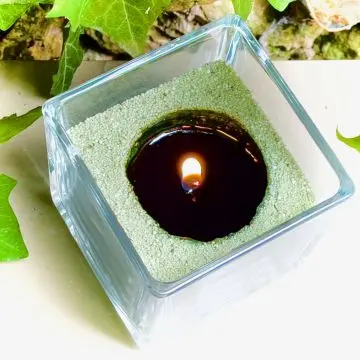 SERIE KRAFT GREEN LINE SABLE DE BOUGIE VEGETAL COULEUR VERT CELADON - 250g - Les Allumées - Accessoire - Visuel 2