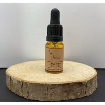 FIOLE VERRE PIPETTE Bouchon noir PARFUM DE GRASSE LINGE FRAIS - 10ml - Les Allumées - Accessoire - Visuel 1