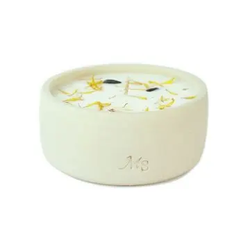 Pétales de tournesol  Bougie fleurie et parfumée 200g - Maison Séjour - Accessoire - Visuel 1