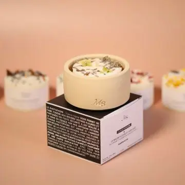 Bougie Parfumée & Photophore Fleur de Coton 80g - Maison Séjour - Accessoire - Visuel 2