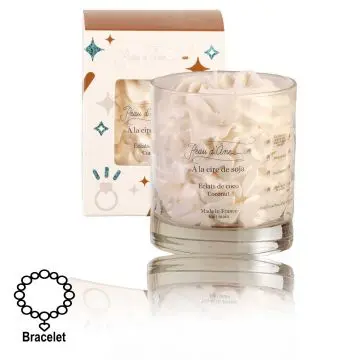 Bougie Eclats de coco Bougie Parfumée avec Bijou Bracelet - PEAU D'ANE - Accessoire - Visuel 1