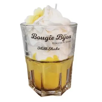 Milkshake Monoï de Tahiti bougie bijou strass  - PEAU D'ANE - Accessoire - Visuel 1 Milkshake Monoï de Tahiti bougie bijou strass  - PEAU D'ANE - Accessoire - Visuel 1