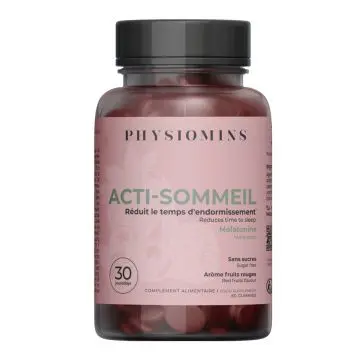 Acti-Sommeil Réduit le Temps d'Endormissement 60 Gummies - Physiomins - Soin - Visuel 1