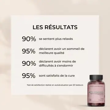 Acti-Sommeil Réduit le Temps d'Endormissement 60 Gummies - Physiomins - Soin - Visuel 3