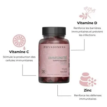 Immunité Système Immunitaire 60 Gummies - Physiomins - Soin - Visuel 2