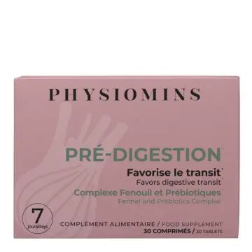 Pré-Digestion Favorise le Transit  30 Comprimés - Physiomins - Soin - Visuel 1