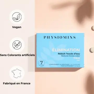 Élimination Réduit l'Excès d'Eau 30 Comprimés - Physiomins - Soin - Visuel 3