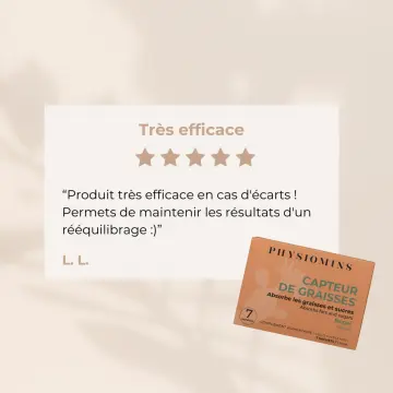 Capteur de Graisses Absorbe les Graisses & Sucres 7 Sticks - Physiomins - Soin - Visuel 4