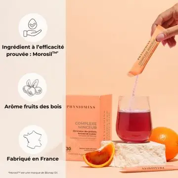 Complexe Minceur Élimination des Graisses et Fermeté de la Peau 30 Sticks - Physiomins - Soin - Visuel 3