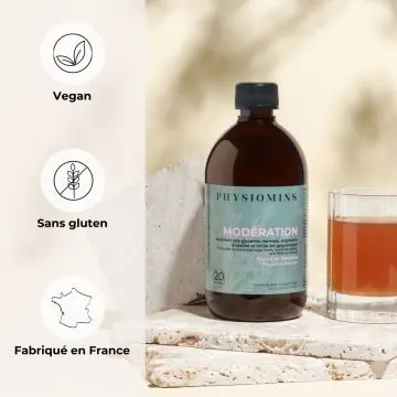 Modération Maintient une Glycémie Normale, Augmente la Satiété & Limite les Grignotages 500ml - Physiomins - Soin - Visuel 3