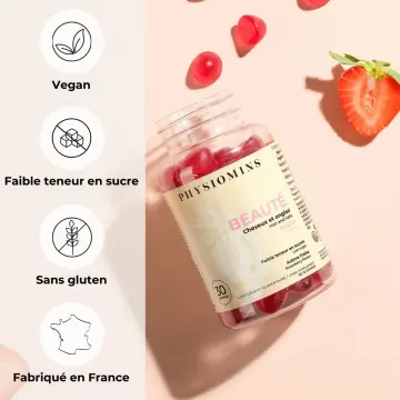 Beauté Cheveux et Ongles 60 Gummies - Physiomins - Soin - Visuel 3 Beauté Cheveux et Ongles 60 Gummies - Physiomins - Soin - Visuel 3