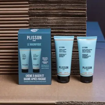 Coffret Le Magnifique Crème à Raser & Baume Après-Rasage  - Plisson - Soin - Visuel 2