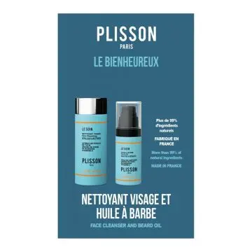 Coffret Le Bienheureux Nettoyant Visage & Huile à Barbe  - Plisson - Soin - Visuel 1