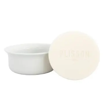 Le Soin Bol porcelaine de Limoges avec Savon à Raser et couvercle en hêtre Savon 100g - Plisson - Soin - Visuel 3