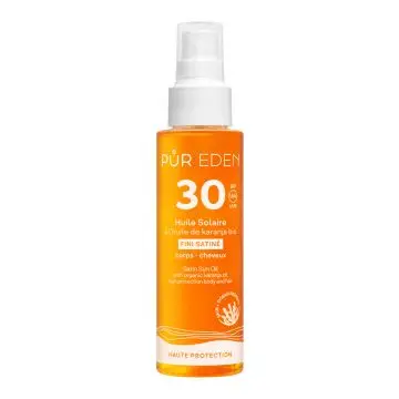 Huile Solaire Satinée SPF30 Corps & Cheveux 100ml - Pur Eden - Soin - Visuel 1
