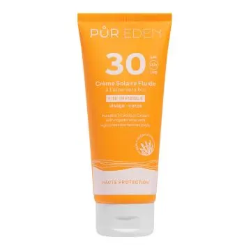 Crème Solaire SPF30 Fluide Invisible Visage & Corps 100ml - Pur Eden - Soin - Visuel 1