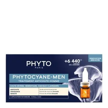 Traitement Antichute Homme Chute sévère, héréditaire, cheveux clairsemés 42ml - Phyto - Soin - Visuel 1