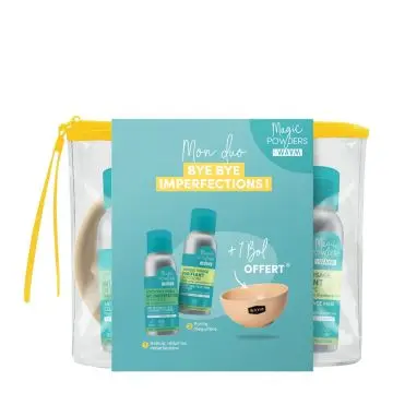 Trousse Bye Bye Imperfections Nettoyant & Masque Visage en Poudre  - Waam - Soin - Visuel 1 Trousse Bye Bye Imperfections Nettoyant & Masque Visage en Poudre  - Waam - Soin - Visuel 1