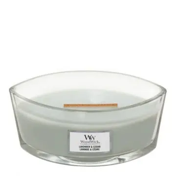 Lavande & Cèdre Bougie Parfumée Ellipse - Woodwick - Accessoire - Visuel 1