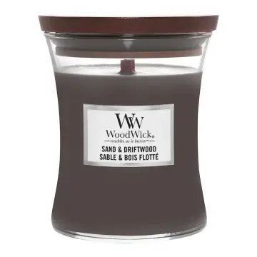 Sable & Bois Flotté Bougie Parfumée Moyenne Jarre  - Woodwick - Accessoire - Visuel 1