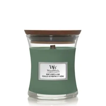 Feuilles de Menthe & Chêne Bougie Parfumée Mini Jarre - Woodwick - Accessoire - Visuel 1 Feuilles de Menthe & Chêne Bougie Parfumée Mini Jarre - Woodwick - Accessoire - Visuel 1