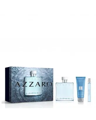 Coffret Chrome Eau de Toilette 100ml, Shampooing Cheveux et Corps & Format Voyage 