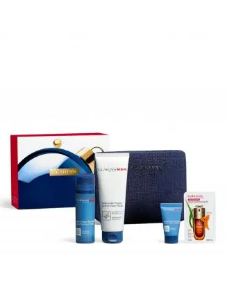 Coffret ClarinsMen Nettoyant Visage, 2 Baumes Visage & Sérum 