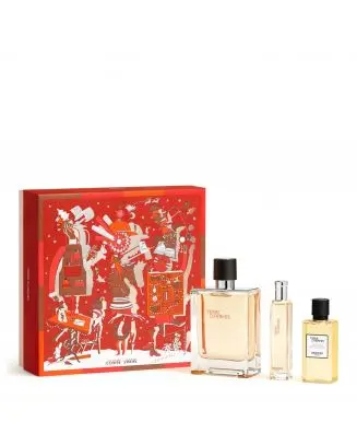 Coffret Terre d'Hermès Eau de Toilette 100ml, Gel Douche & Format Voyage 