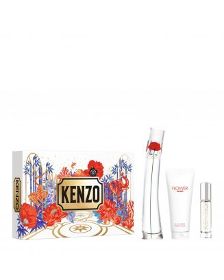 Coffret Flower by Kenzo Eau de Parfum 50ml, Lait Corps & Format Voyage 