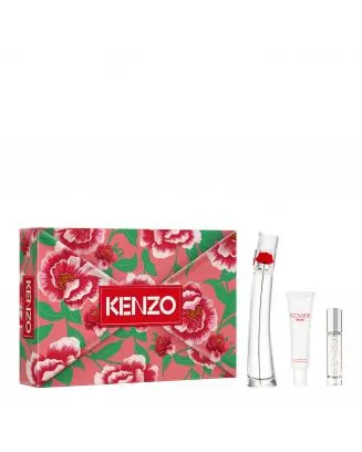 Coffret Flower by Kenzo Eau de Parfum 50ml, Crème Mains & Format Voyage 