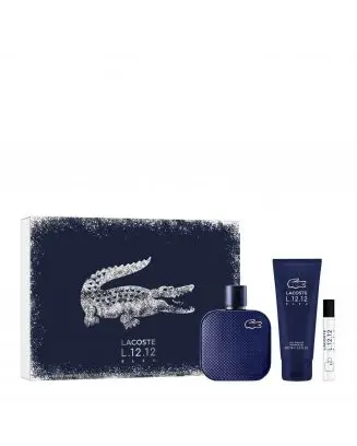 Coffret L.12.12 Bleu Eau de Parfum 100ml, Gel Douche & Format Voyage 