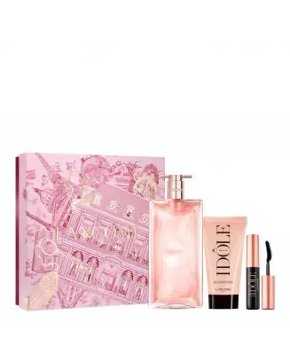Coffret Idôle Eau de Parfum 50ml, Lait Corps & Mascara 