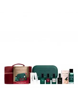 Coffret Manucure Semi-Permanente Mini Limes, Base Coat, 2 Vernis, Top Coat, Lampe LED, Dissolvant & Pinces de Retrait 