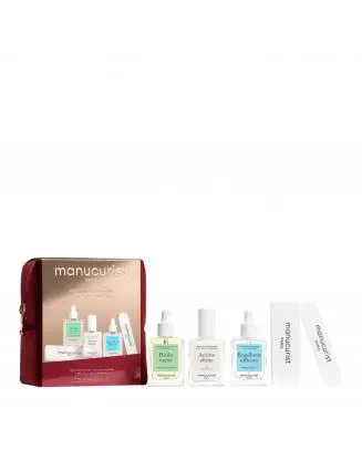 Coffret Manucure Lumière Émollient Cuticules, Huile Nourrissante, Vernis Soin & 2 Mini Limes 