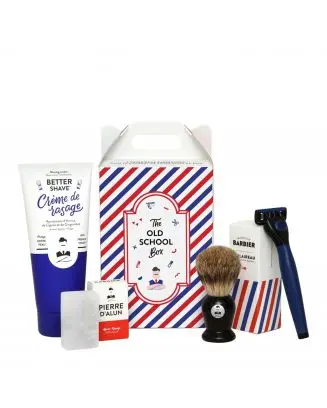 THE OLD SCHOOL BOX Coffret de rasage pour homme 175ml + 75g