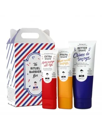 THE RITUEL BARBIER BOX Coffret de rasage pour homme 75ml + 175ml + 75ml
