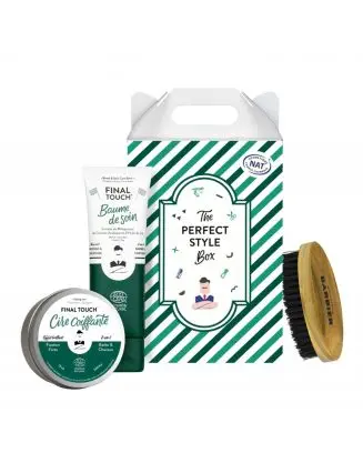 Coffret Perfect Style Baume de Soin, Cire Coiffante & Brosse 