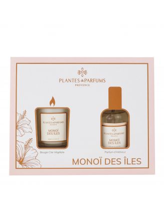 Coffret Monoï des Îles Bougie Parfumée & Parfum d'Intérieur 
