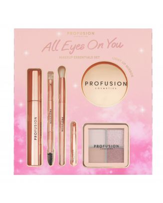 Coffret All Eyes On You Palette de Fards à Paupières, Mascara, Pinceaux, Pince à Épiler & Miroir 