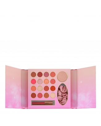 Coffret Candy Frost Glow Palette de Fards à Paupières, Highlighter, Huile à Lèvres & Chouchou 