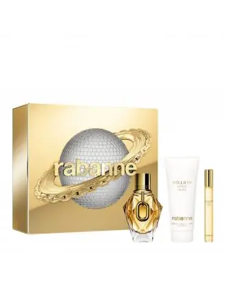 Coffret Million Gold For Her Eau de Parfum 50ml, Lait Corps & Format Voyage 