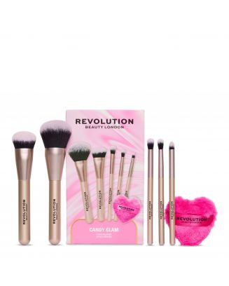 Coffret Candy Glam Set de 5 Pinceaux & 1 Houpette 