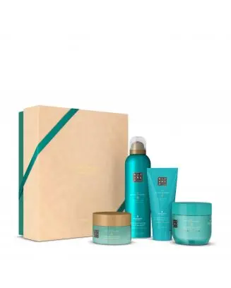 Coffret The Ritual of Karma Mousse de Doiuche, Gommage Corps, Crème Corps & Masque Corps 