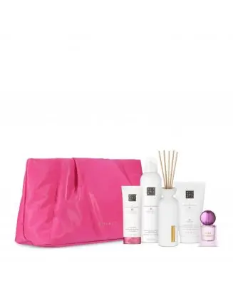 Trousse The Ritual of Sakura Mousse de Douche, Crème Corps, Baume Mains, Eau de Parfum & Mini Bâtonnets Parfumés 